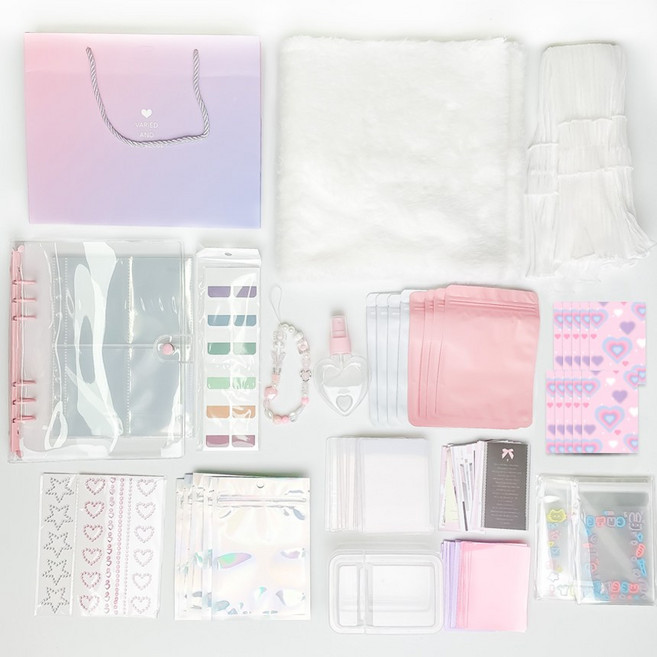 포카 포장 세트 포토카드 용품 배경천 포카통 슬리브 인덱스 공병, 프리미엄, 1개