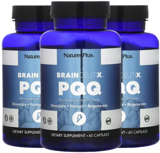 NaturesPlus 네이처스 플러스 PQQ 브레인 수틱스 20mg 캡BrainCeutix, 3개, 60정 - 쿠팡