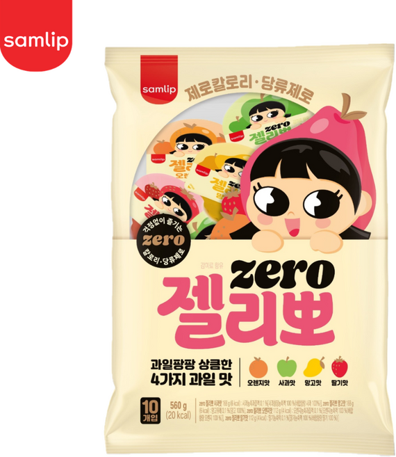 삼립 제로젤리뽀 10개입, 560g, 5개