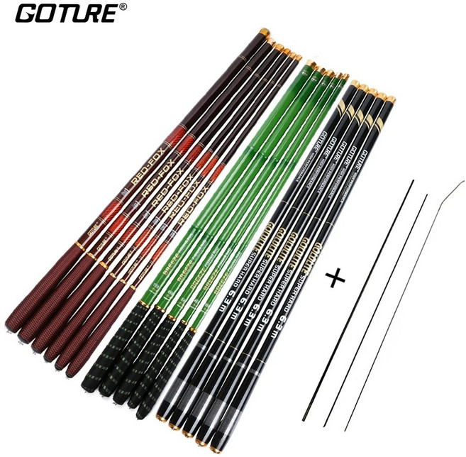 Goture 초보자 5단 낚싯대 초경량 탄소 텔레스코픽 입문자 선물용 민물 잉어 낚시, 12)BREEZE  3.6m