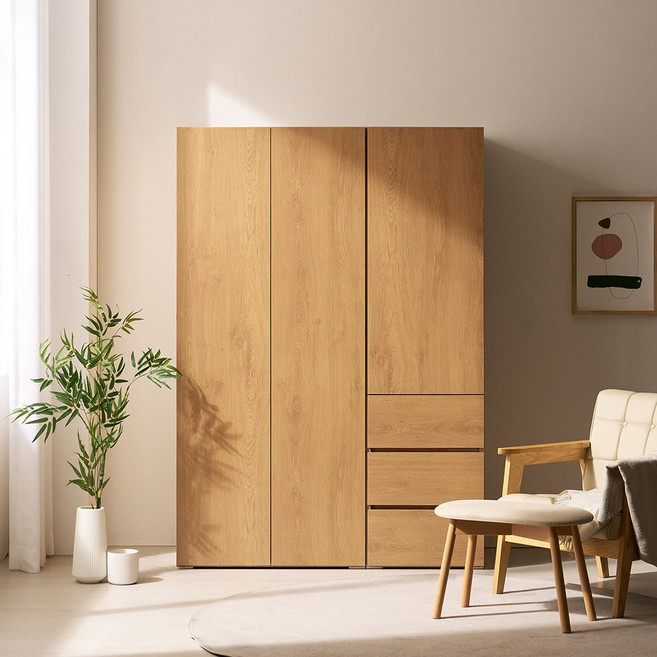 [케이컴퍼니본사] 피크 푸시1300장롱세트DC(긴문옷장 이불장+500 3서랍옷장), 긴문옷장+500 3서랍옷장, 아카시아