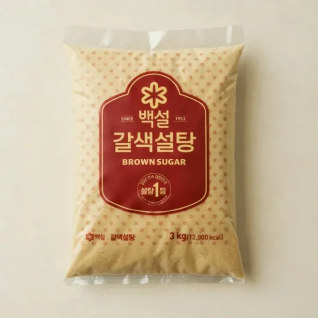 백설 갈색설탕, 3kg, 1개