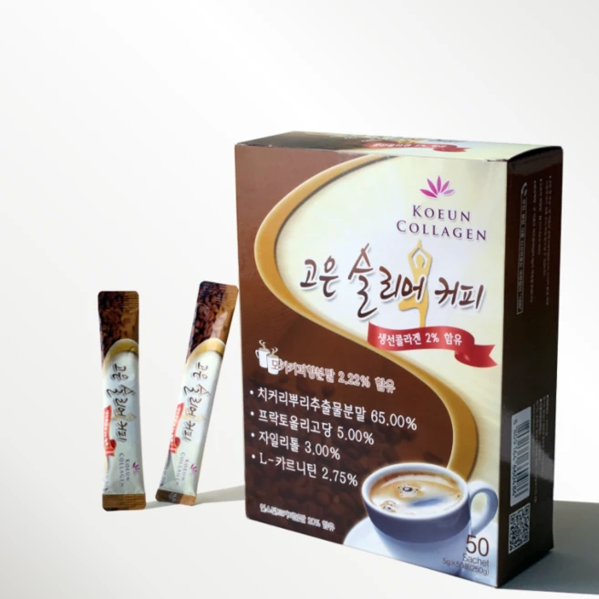 고은 슬리머 커피 (5g ) 콜라겐 치커리뿌리 엘카르니틴 프락토올리고당 자일리톨함유, 5g, 50개입, 1박스 - 쿠팡