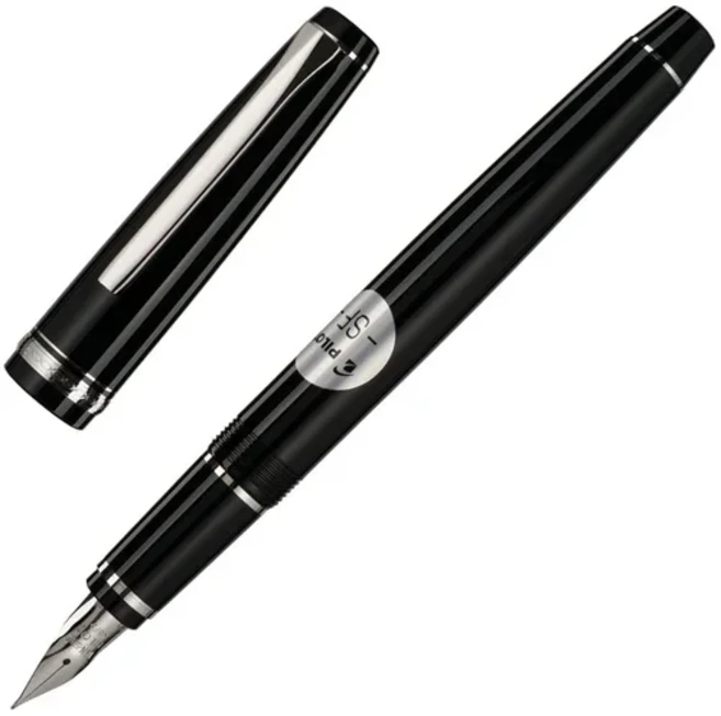 파일럿 만년필 Namiki Falcon ELABO FE-18SR 14K 로듐 마감 NIB 정교한 수지 샤프트 비즈니스 행사에 적합, 02 SF, 02 Black