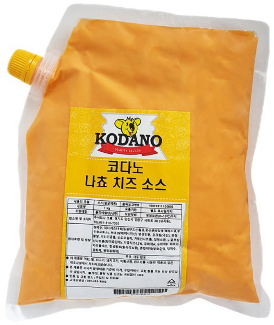 코다노 나쵸치즈소스 1KG, 8개