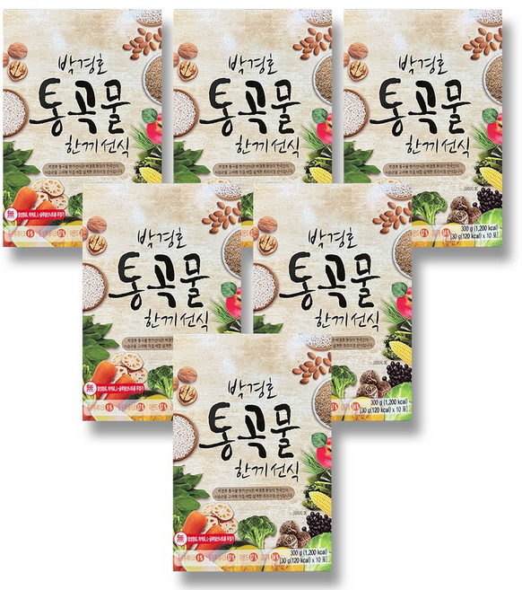 보의당 박경호 통곡물 한끼 선식가루, 300g, 6개
