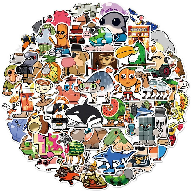 10/30/50pcs 이탈리아 Brainrot 스티커 Tung Sahur 만화 데칼 재미 있은 추상 동물 DIY 스케이트 보드 전화, 01 50PCS