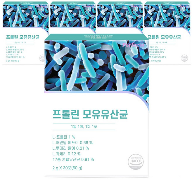 퍼펙토 프롤린 모유 유산균, 60g, 5개