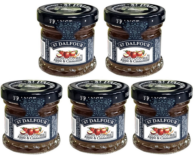 샹달프 미니잼-애플앤시나몬잼 애플시나몬미니잼/ 무설탕 미니쨈, 28g, 5개