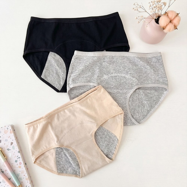 핑크앤다이아 주니어 위생팬티 3종세트 샘방지 여아 생리용 속옷 초등학생 속옷