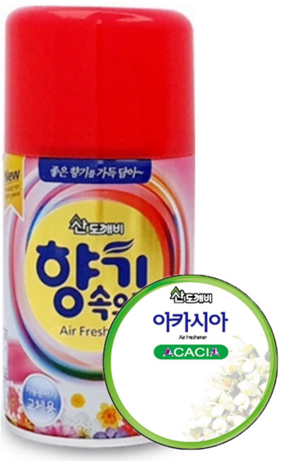 산도깨비 리필형 에어프레셔 향기속으로 향캔 290ml x 택일 5개
