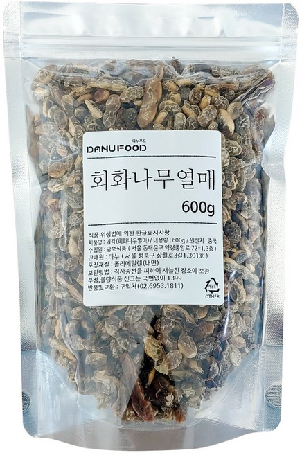 다누푸드 회화나무열매 차 괴각, 1개, 600g