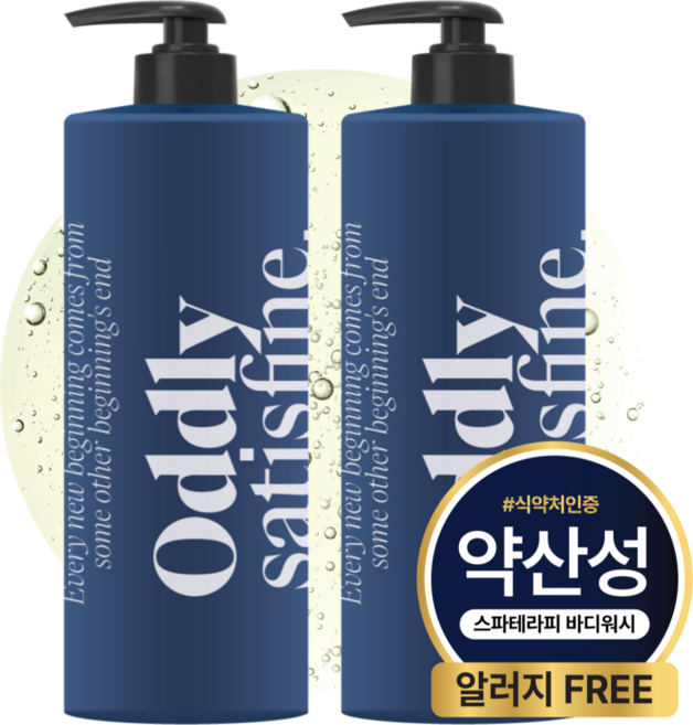 오들리 배스 약산성 저자극 바디워시 알러지 FREE 일랑일랑향, 2개, 1000ml