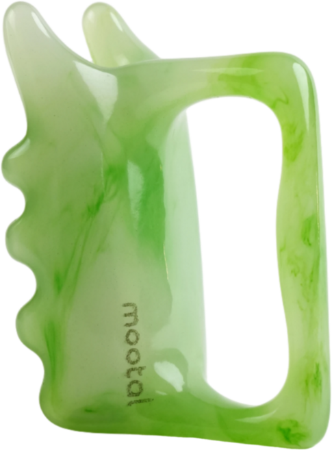 무탈 바디 괄사 두피 페이스 승모근 지압 마사지기, 그린, 1개