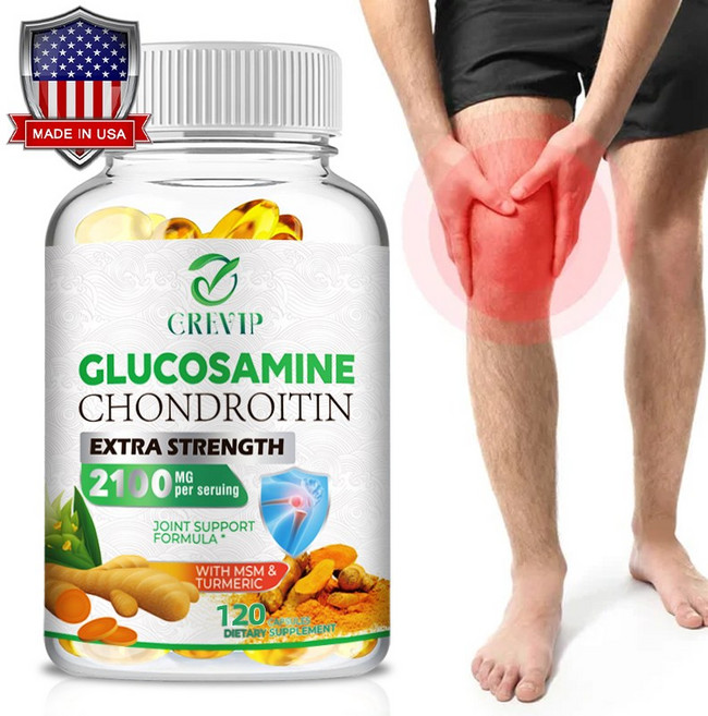 글루코사민 콘드로이틴 - 통증 및 염증 완화 뼈 및 관절 건강, 1개, 60정