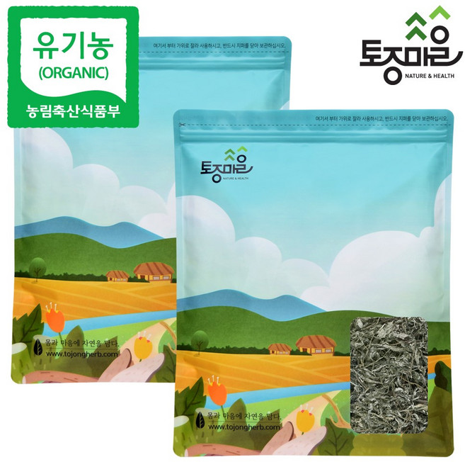 [토종마을] 국산 유기농 쑥 건쑥 말린쑥 쑥차 참쑥, 2개