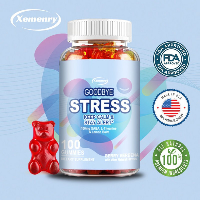 스트레스와 작별하세요 - 수면 개선 스트레스 해소 이완 촉진 - L-테아닌, 1개, 60정