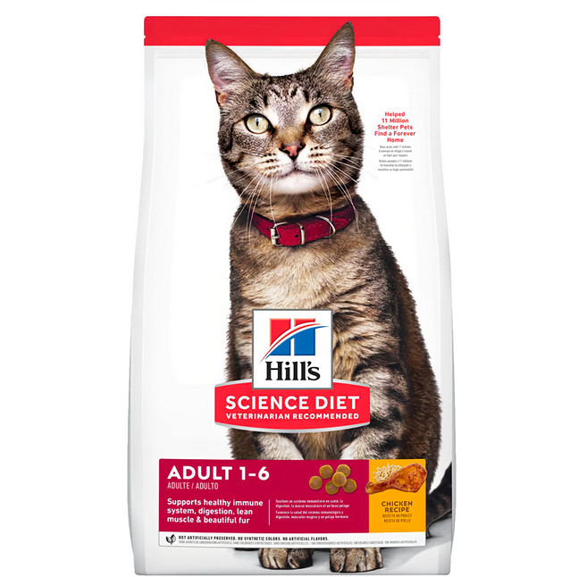 Hill's 希爾思 SCIENCE DIET 1~6歲成貓 特調食譜 乾糧, 雞肉, 2kg, 1袋