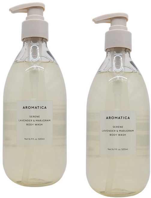 아로마티카 서렌 바디워시 라벤더 & 마조람 바디샤워 샤워젤 바디클렌져, 500ml, 2개