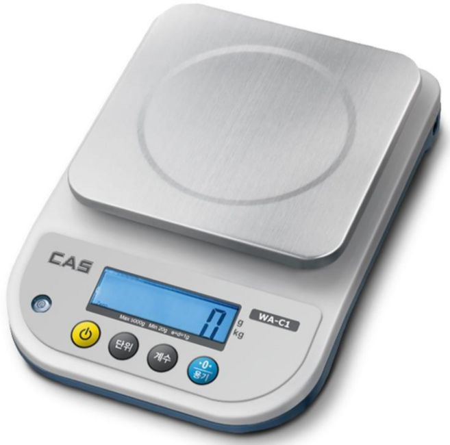 카스 멀티 스마트 전자저울 최대 5KG 계수기능 아답터및 건전지 포함, WA-C1, 1개, WA-C1