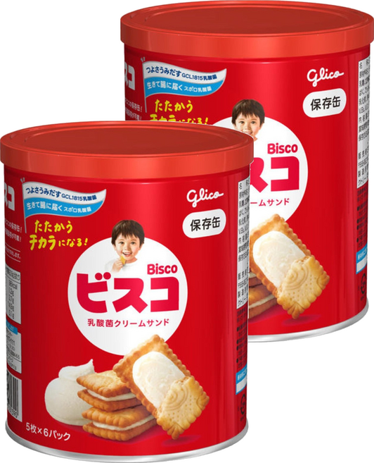 에자키 글리코 비스코 보존캔 30매입×2개 B08KVYVDYJ, 123.6g, 2개