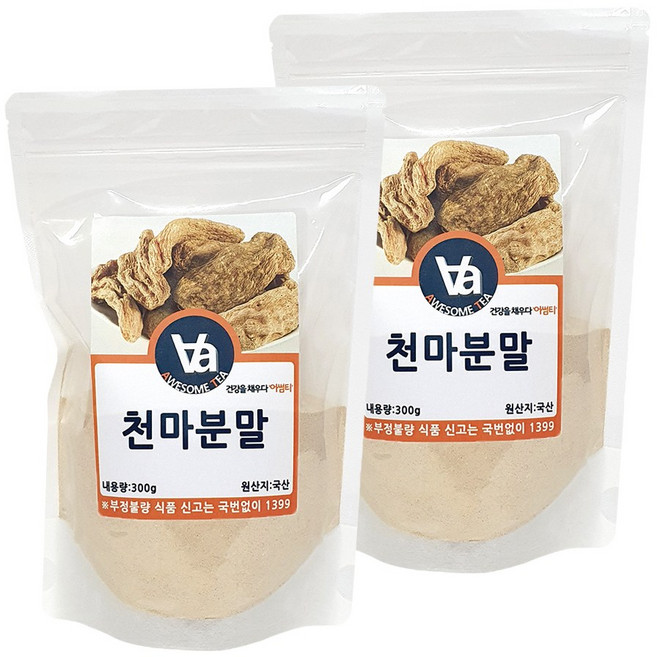 국산 천마 가루 분말, 300g, 2개