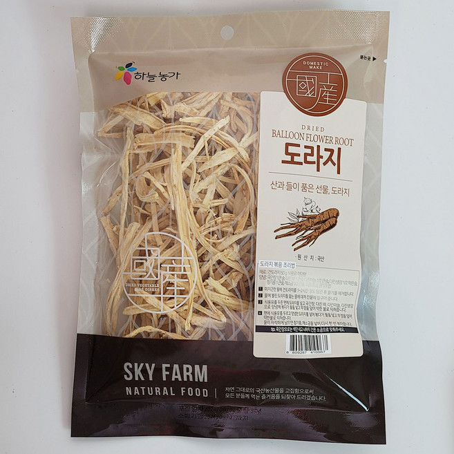 말린도라지 보름나물 제철나물 국산 건도라지 50g 2봉, 2개