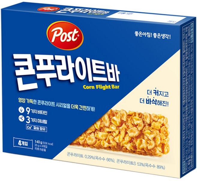 포스트 콘푸라이트바 4p, 140g, 6개