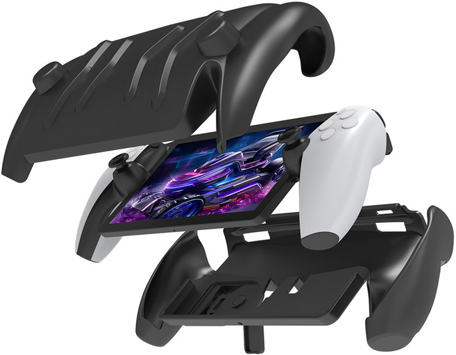 플스포탈 PS포탈 풀커버 거치대 케이스, 블랙, 1개