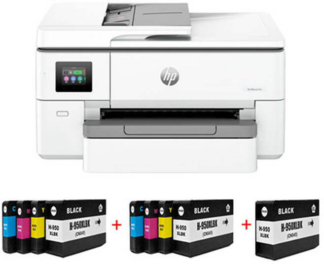 HP 오피스젯프로 9720 A3잉크젯복합기 호환잉크2SET 검정1개 추가 HP7720후속모델