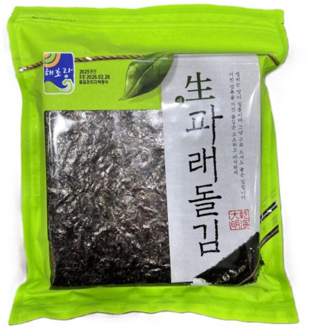 해초랑 생 파래돌김, 1개, 100g