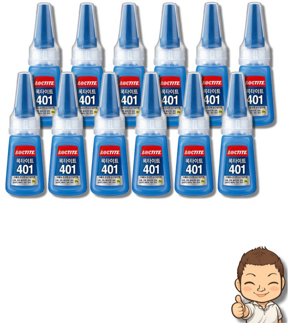 록타이트 다용도 초강력 순간접착제 401, 12개