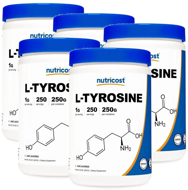 뉴트리코스트 L-티로신 파우더 Nutricost L-Tyrosine, 250g, 5개 - 쿠팡