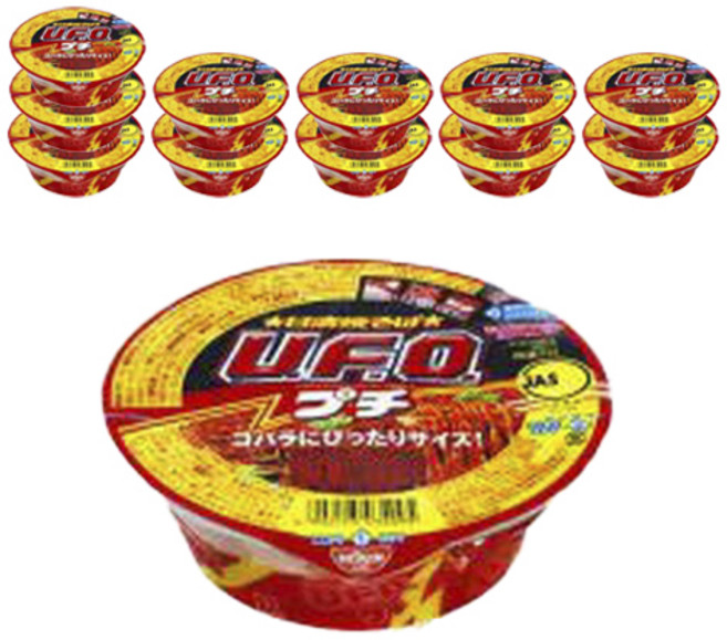 [일본] Nissin Yakisoba 닛신 UFO 야키소바 라멘 컵라면 도시락 미니 63g, 12팩