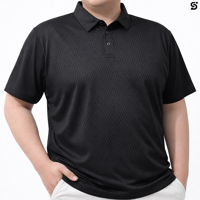 하비리아 남자 패턴 무늬 남성 반팔 여름 빅사이즈 큰 사이즈 대형 카라 반팔 티 티셔츠 골프 중년 단색 3 4 5 xl 검은 블랙 네이비 검은색