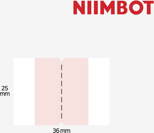 NIIMBOT B1 B2 B21 B31 라벨프린터 라벨지, 사각인덱스라벨핑크, 1개