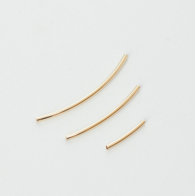 14K골드필드부자재 커브튜브 1.0mm 3size 팔찌 목걸이 만들기 재료, 20mm(GF-062)