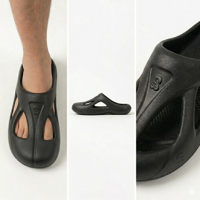 헬스맘 발가락 보호 캐주얼 슬리퍼 커플 비치 샌들 PR4780