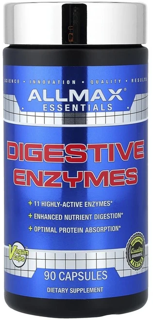 올맥스 에센셜 소화 효소 ALLMAX Essentials Digestive Enzymes 90정, 1개 - 쿠팡