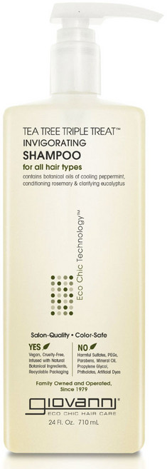 지오바니 티 트리 트리플 트리트 활력 샴푸, 710ml, 1개