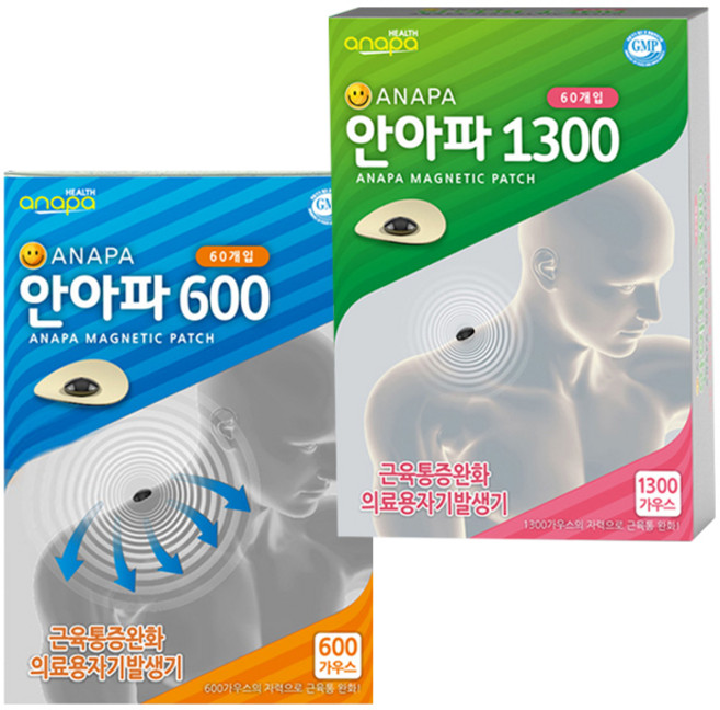 안아파 자석패치 600가우스 60매입+1300가우스 60매입, 120매입, 1세트