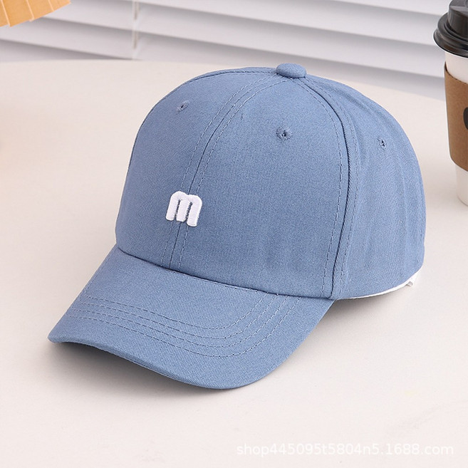남여공용 심플 M자수 디자인 데일리 연예인 크기조절 볼캡