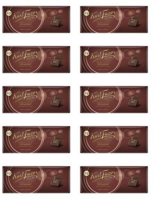 파제르 칼 파제르 47% 다크 초콜릿 200g 10바 Fazer Karl Fazer 47% Dark Chocolate 10 bars of 200g, 1개