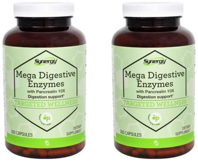 비타코스트 시너지 메가 소화 효소 판크레아틴 10X 캡슐 300정, 2개 - 쿠팡