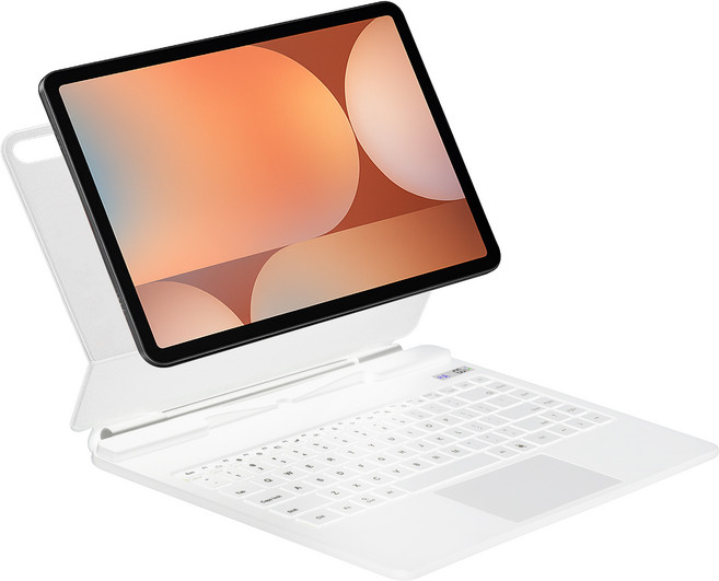 갤럭시탭 S11 울트라 Ultra(SM-X930/936) 14.6 호환 매직 블루투스 키보드 제미나이 AI키 플로팅 케이스 한국어, 화이트, 1개