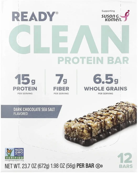 지금 곧 품절됩니다 Ready Clean Protein Bar 다크 초콜릿 바다 소금 12개입 개당 56g(1.98oz) 서둘러주시면 감사하겠습니다, ReadyCleanProteinBar다크초콜릿바다소금1 - 쿠팡