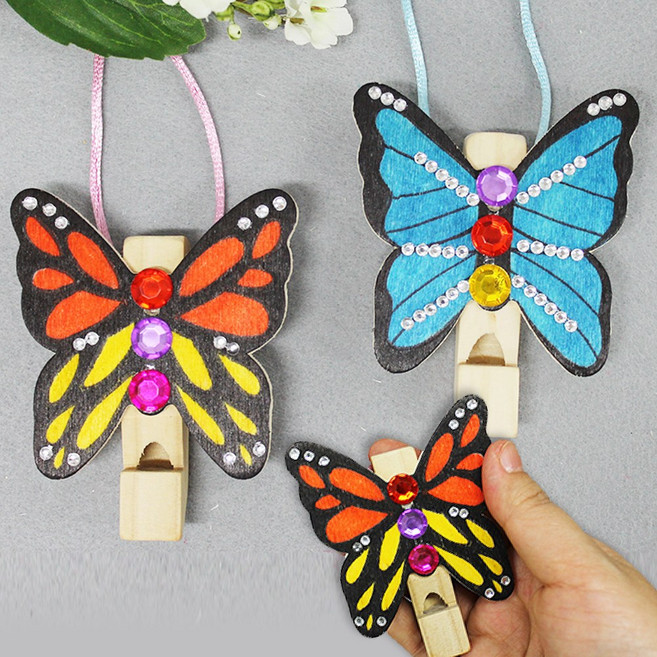 여름 만들기 키트 5개세트 나비 피리 어린이집 유치원 유아 초등 미술활동, 랄랄라 나비피리-5인용 (P00000JW)