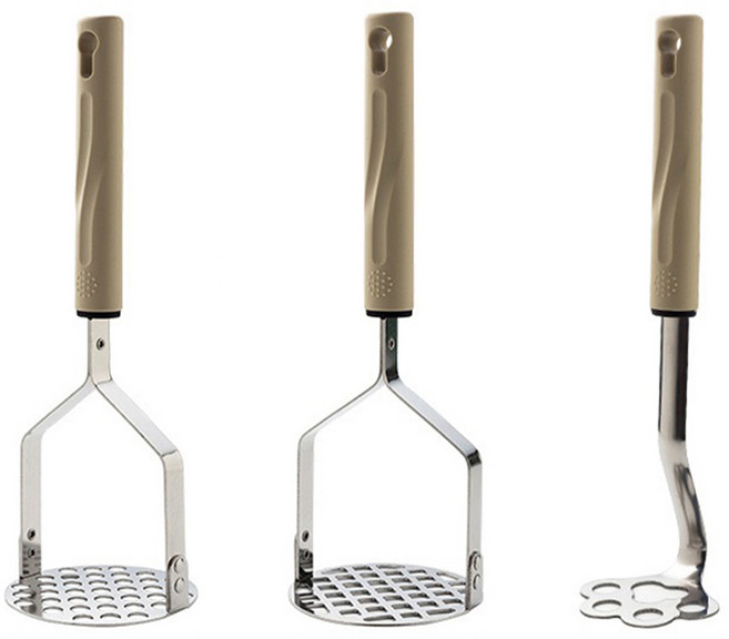 Qiaokao 매셔 3종 세트 베이지 그레이, 1개