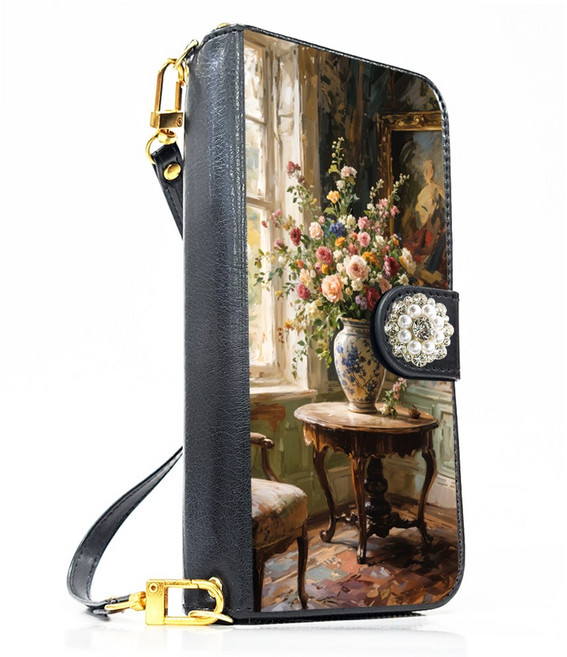 유로파클래식 DIA 지갑 반짝 화려한 갤럭시 핸드폰 케이스 손목줄포함