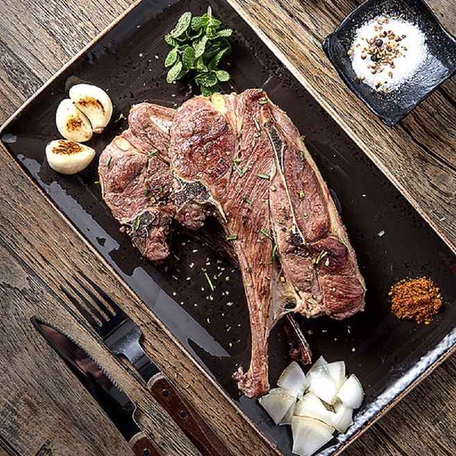 램 토마호크 스테이크 500g 마리네이드 양갈비 양고기, 600g, 1개